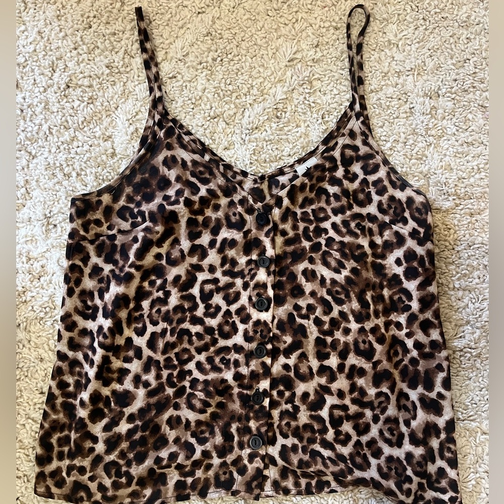 Animal print spaghetti strap